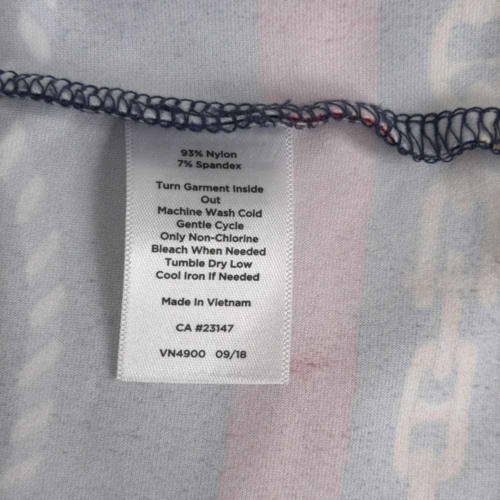 Talbots Dress Womens LP Navy Nautical Print Shift 3/4 Sleeve Stretch Petite - Picture 10 of 10